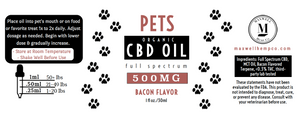 BACON FLAVOR CBD OIL FOR PETS